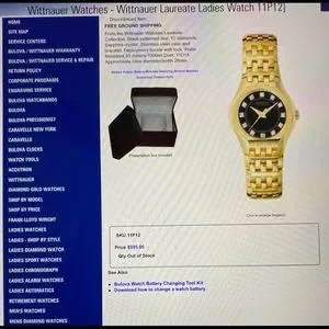 Wittnauer Laureate collection ladies  gold tone diamond bracelet style watch. Wittnauer | Accessories | Wittnauer Laureate Collection  main image 4